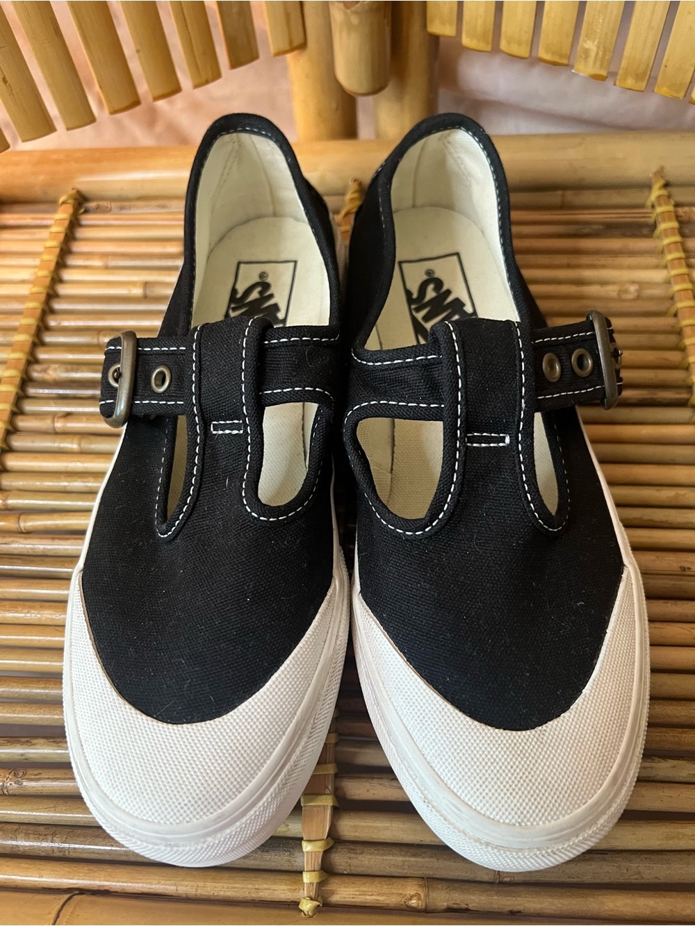 Vans Black Canvas Mary Jane Sneakers